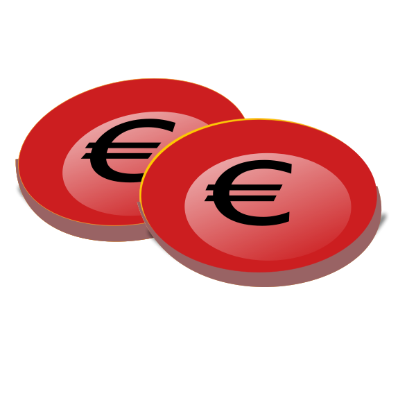 SVG Image of red euro coins