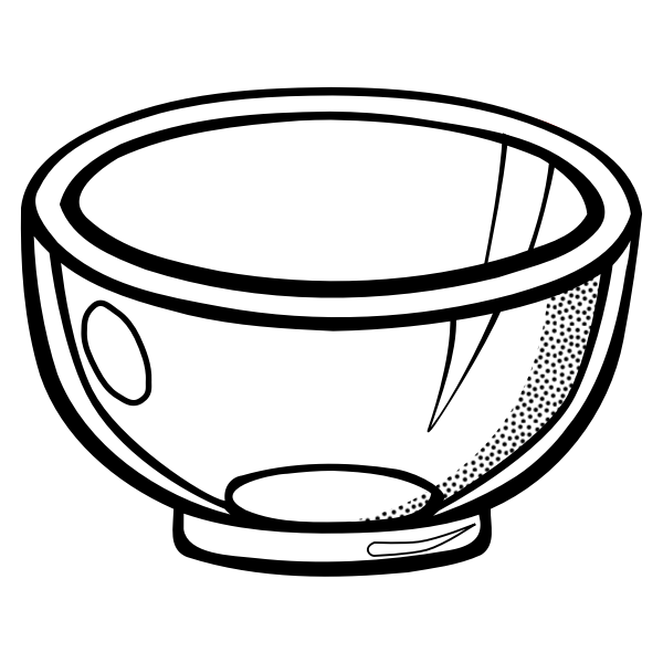 SVG Image of see through glass bowl