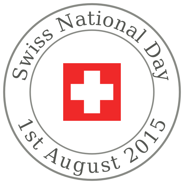 SVG Image of Swiss National Day round sign