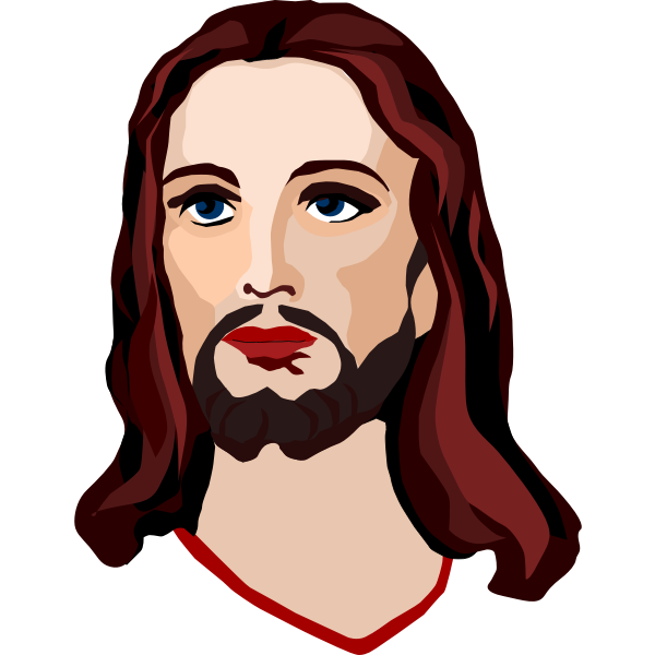 SVG Image of the face of Jesus