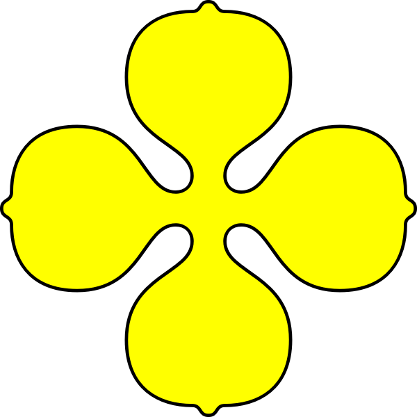 SVG Image of yellow quatrefoil shape