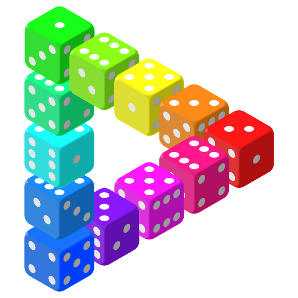 SVG Impossible triangle made from dice