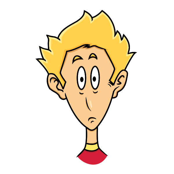 SVG Impressed blond man