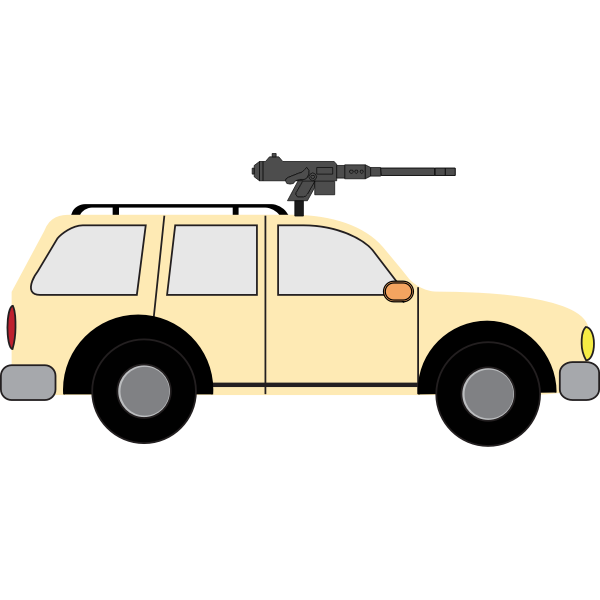 SVG Improvised fighting vehicle vector image