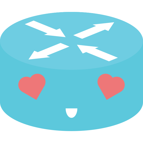 SVG In love router emoji