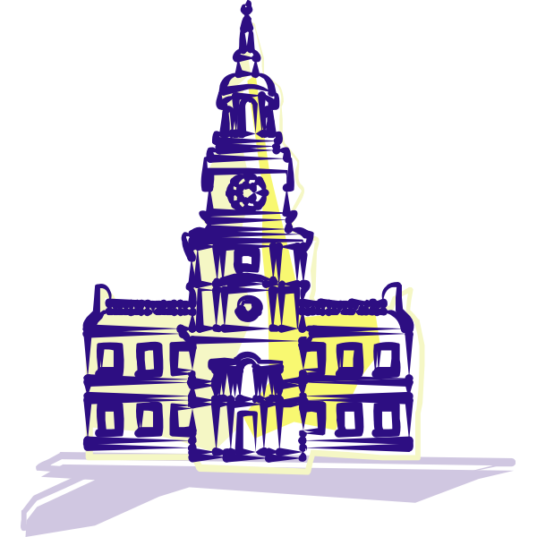 SVG Independence Hall vector art