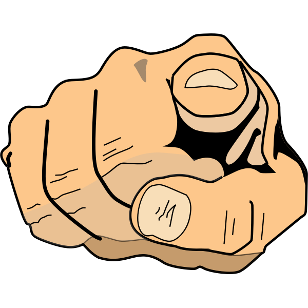 SVG Index finger pointed at you