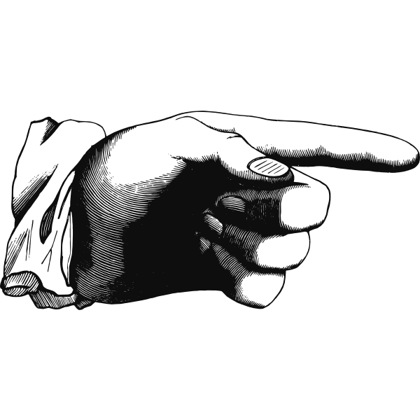 SVG Index finger vector drawing