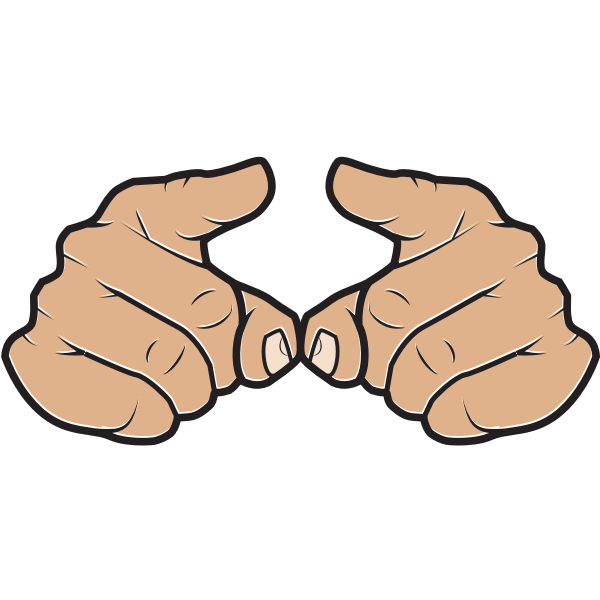 SVG Index fingers hand gesture