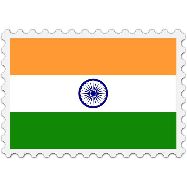 SVG India flag stamp