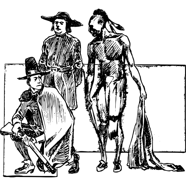 SVG Indian and pilgrims