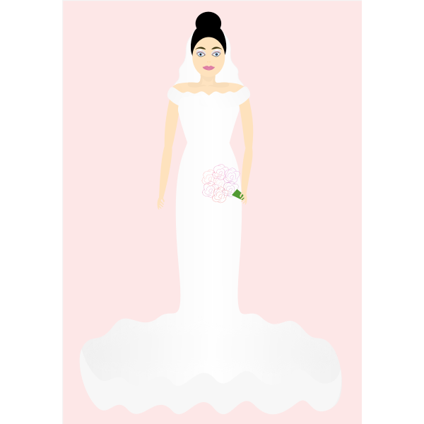 SVG Indian bride vector image