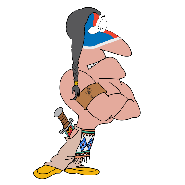 SVG Indian cartoon character vector illustration