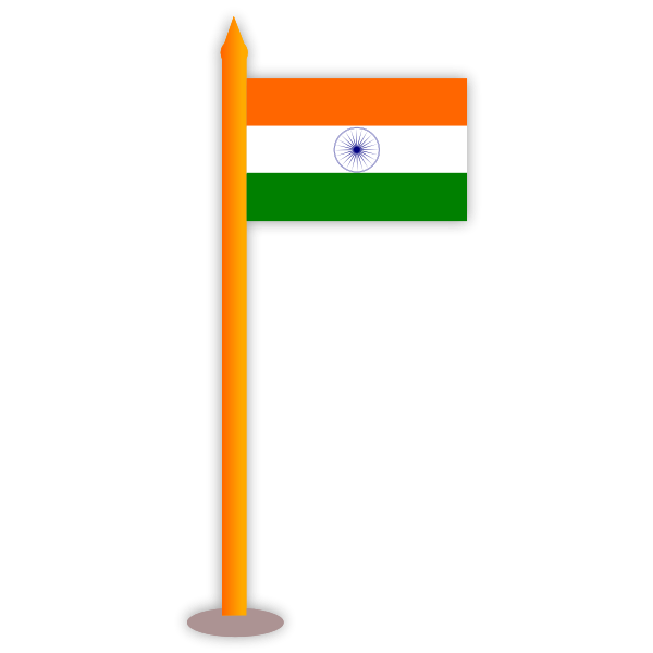 SVG Indian flag on a pole