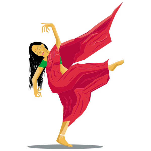 SVG Indian lady dancing