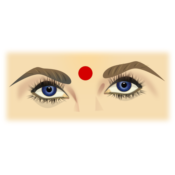 SVG Indian lady eyes vector illustration