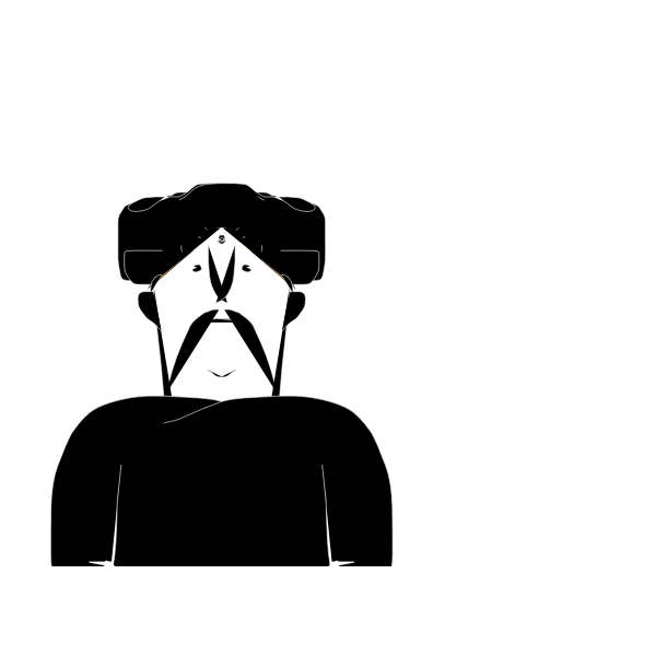 SVG Indian man vector drawing