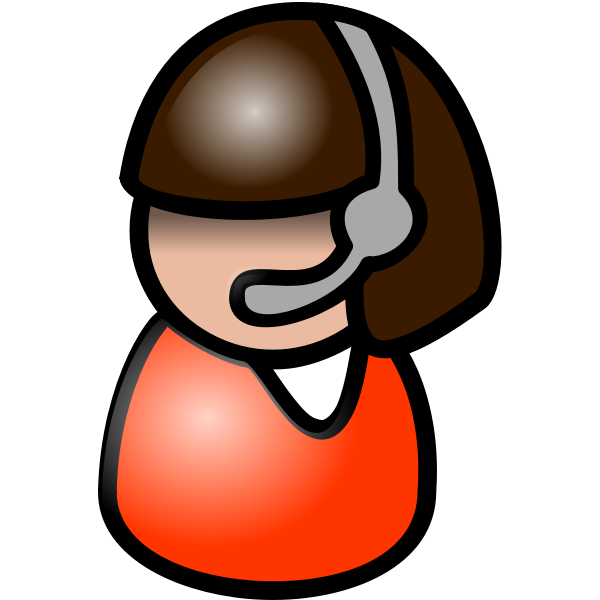 SVG Indian woman telephone operator icon vector graphics
