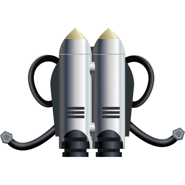 SVG Individual space flight jet pack vector image