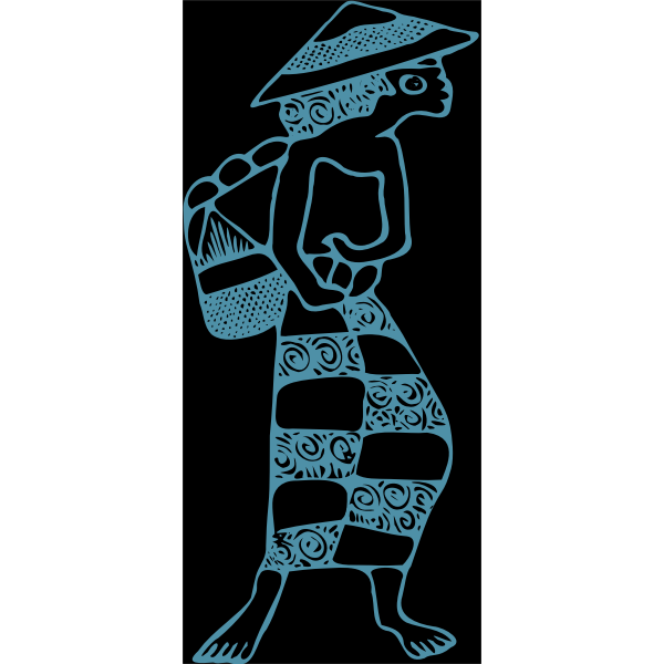 SVG Indonesian Woman Vector Clip Art