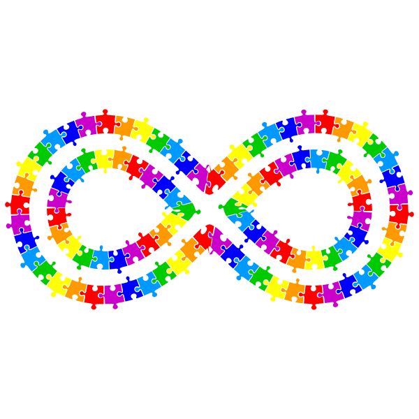 SVG Infinity puzzle pieces