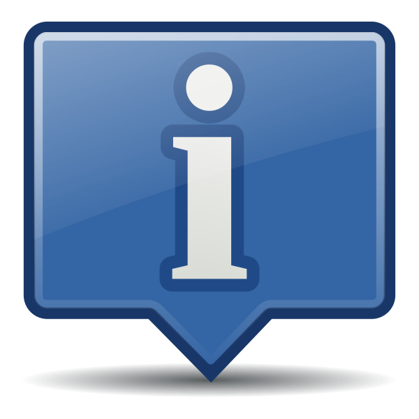 SVG Information icon with shadow vector clip art