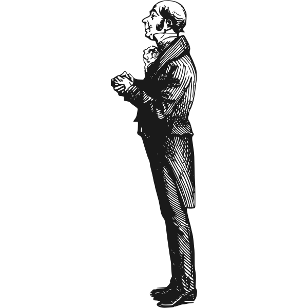 SVG Ingratiating man
