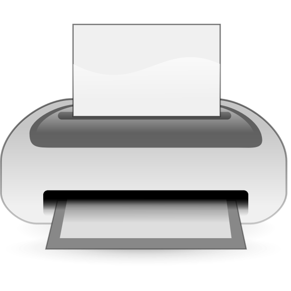 SVG Inkjet printer vector drawing