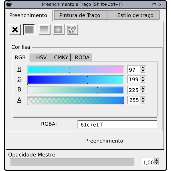 SVG Inscape color selection window vector image