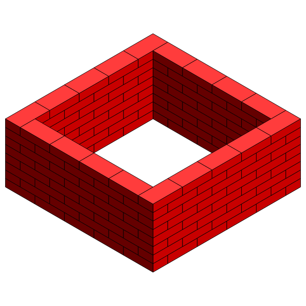 SVG Intact brick wall vector image