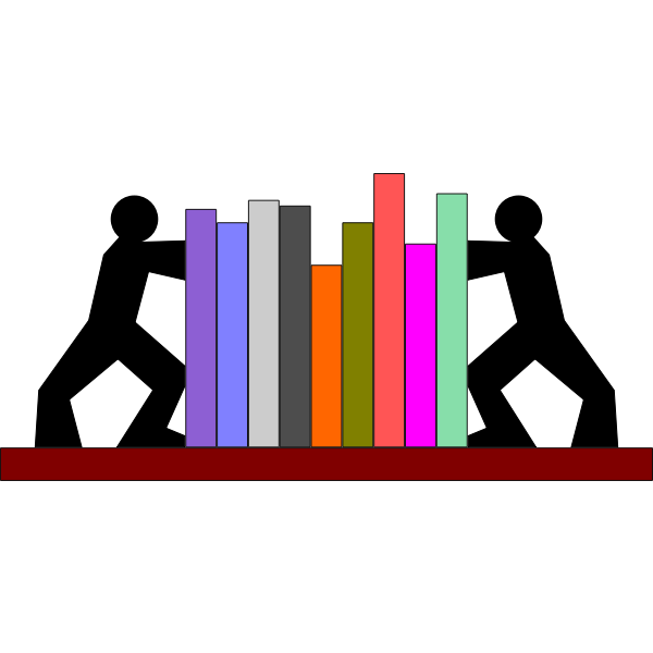 SVG Interesting book shelf