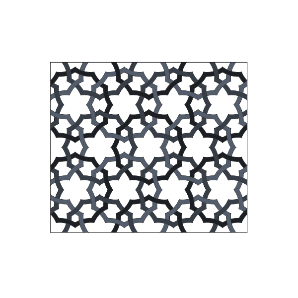 SVG Interlaced oriental repeating pattern