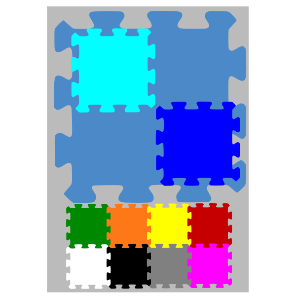 SVG Interlocking floor tiles