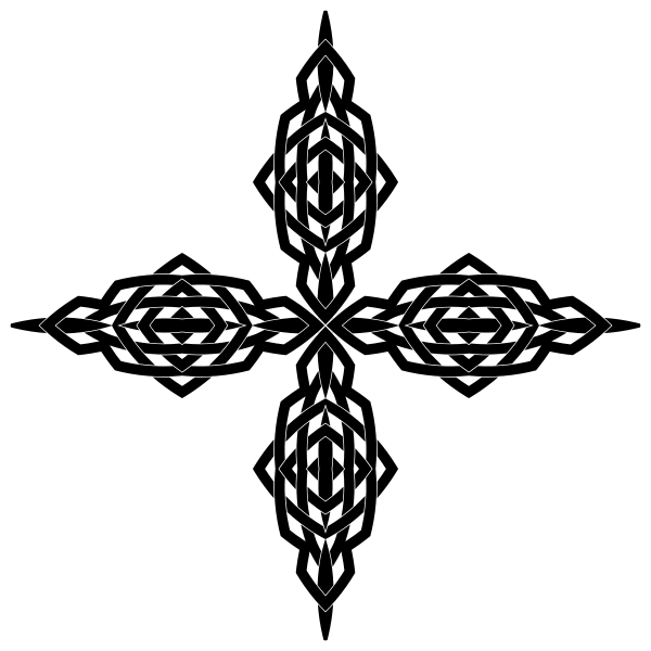 SVG Interlocking geometric cross