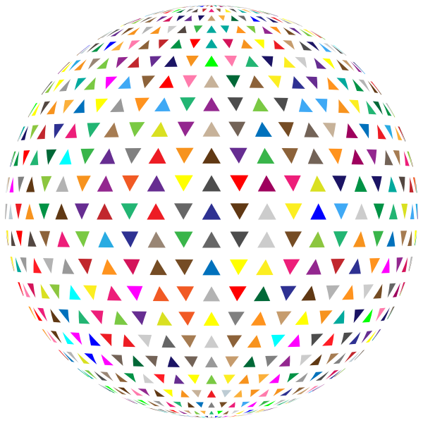 SVG Interlocking triangles sphere image