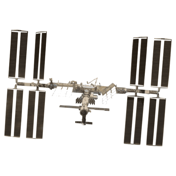 SVG International Space Station photorealistivc vector drawing