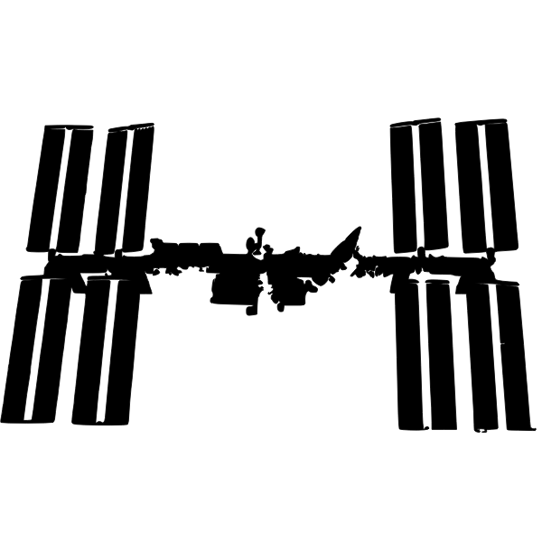 SVG International Space Station silhouette vector drawing