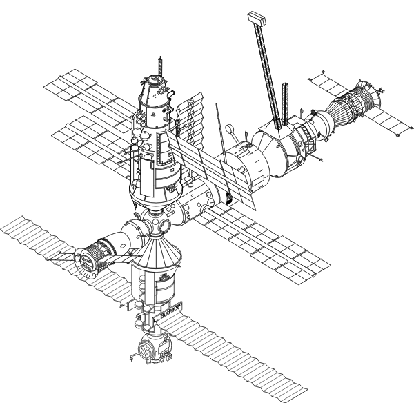 SVG International Space Station vector drawing