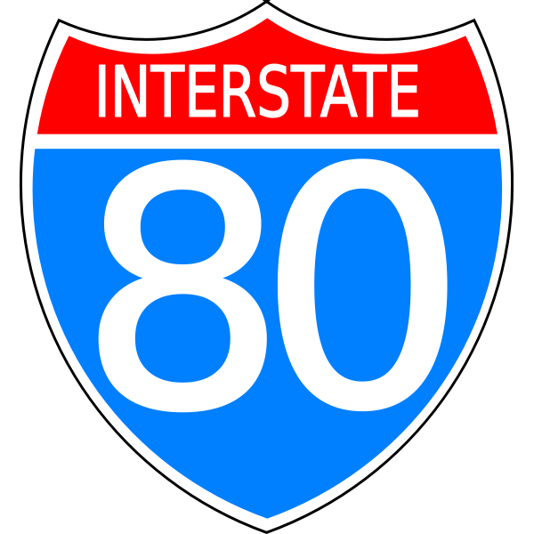 SVG Interstate highway sign vector image