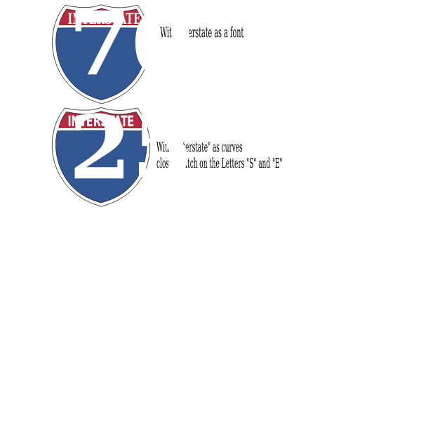SVG Interstate highway vector signs