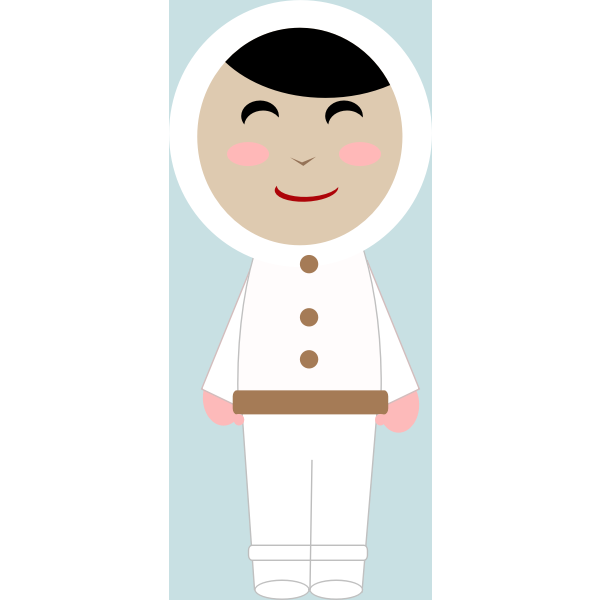 SVG Inuit girl vector image