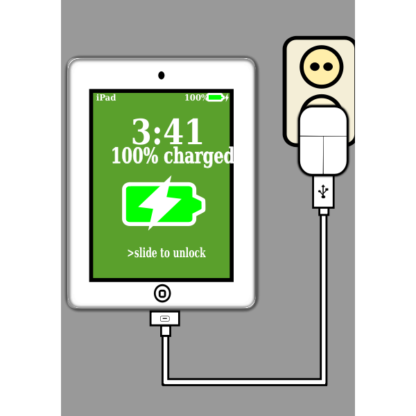 SVG iPad charging vector image