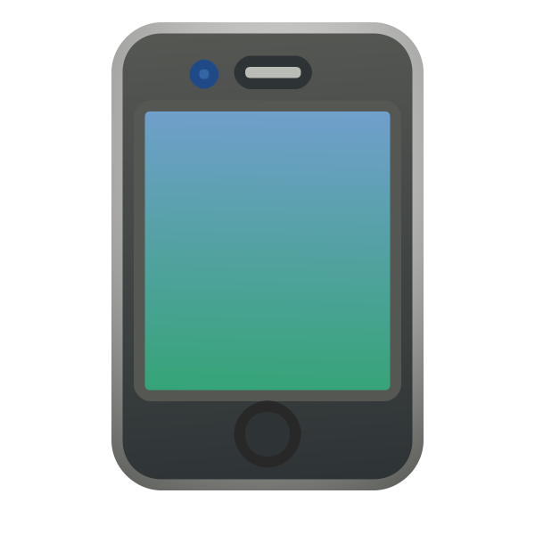 SVG iPhone 4 blue vector illustration