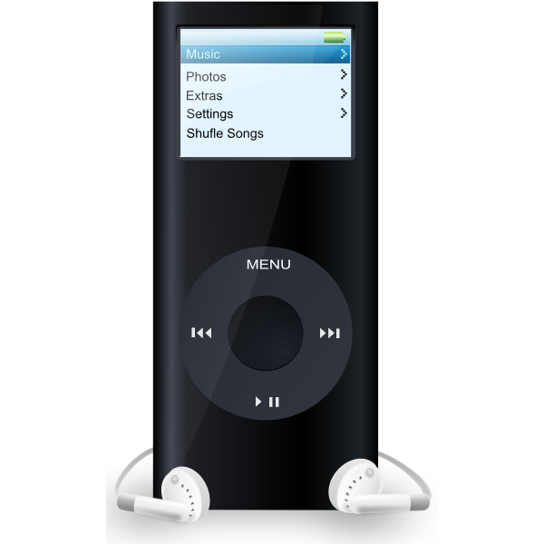 SVG iPod media player vector image