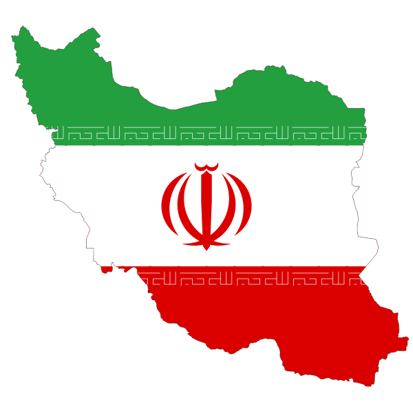 SVG Iran flag and map