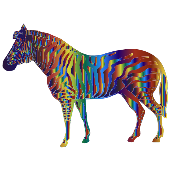 SVG Iridescent Zebra