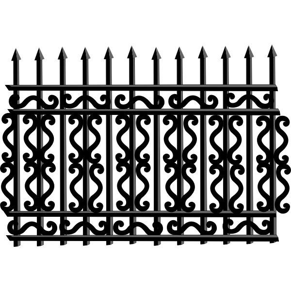 SVG Iron fence