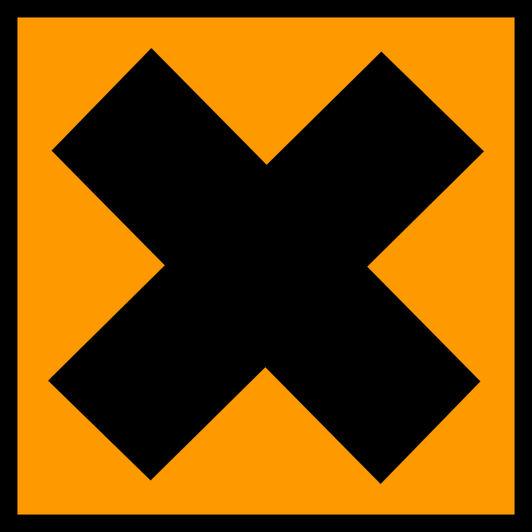 SVG Irritant product warning sign vector illustration