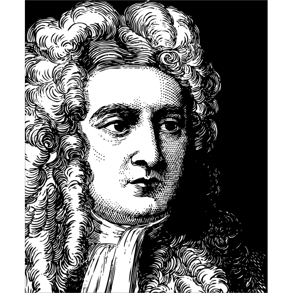 SVG Isaac Newton039s portrait