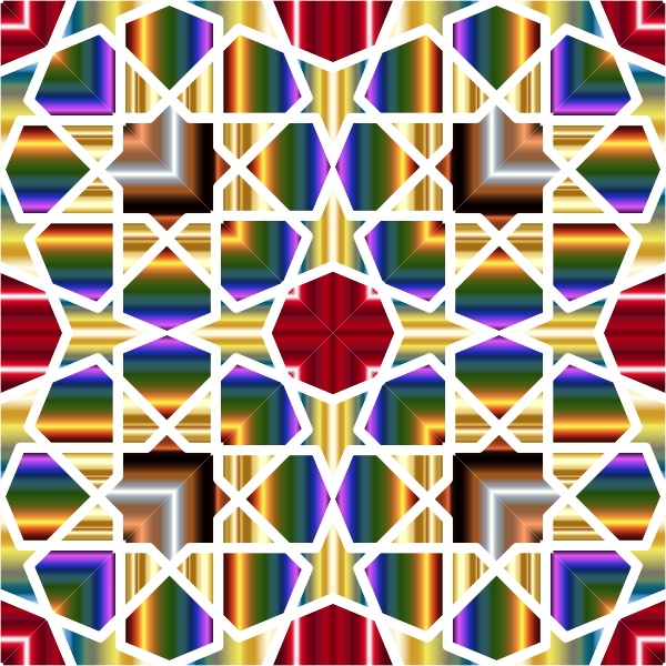 SVG Islamic geometric tile vector graphics